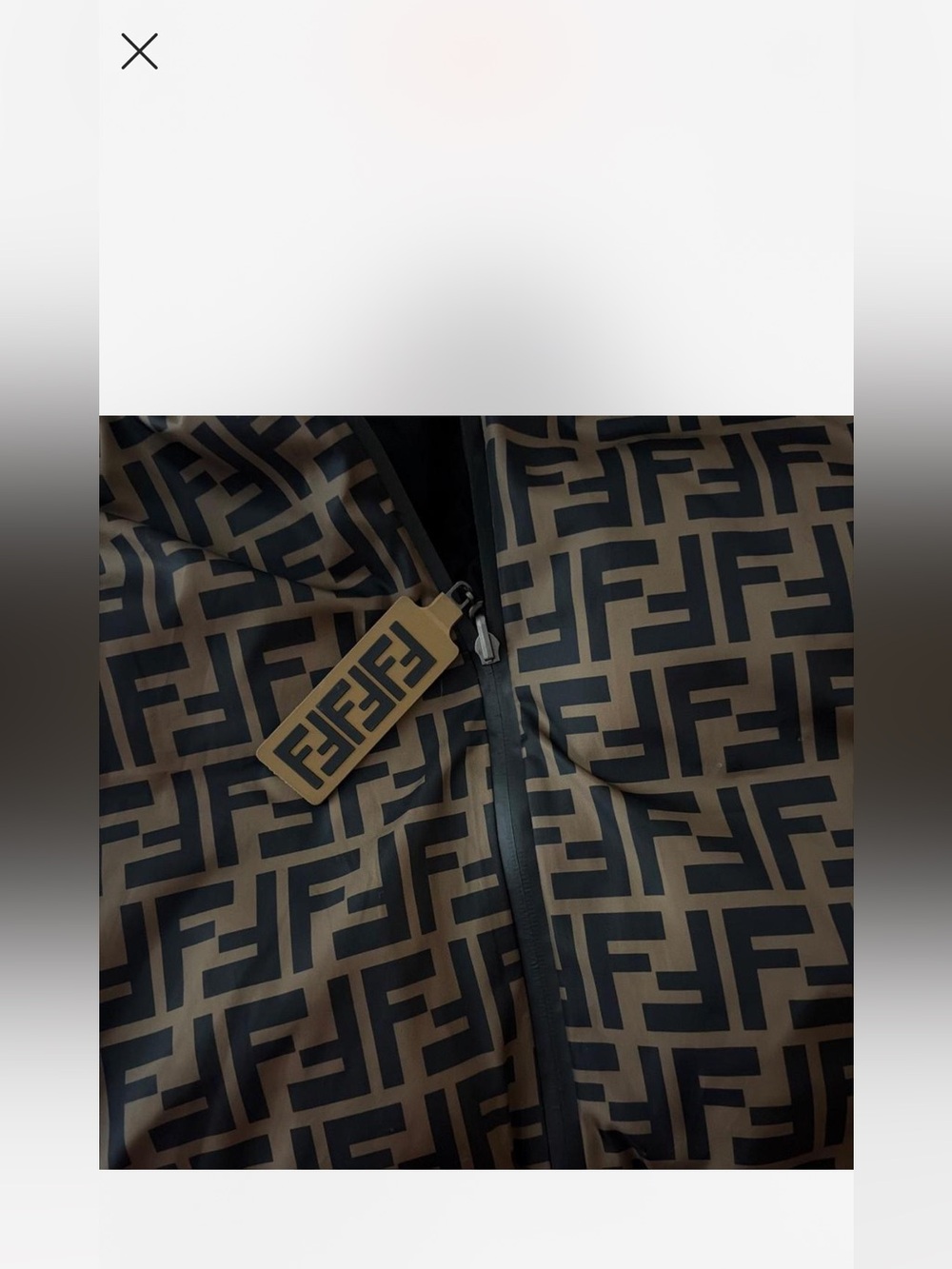 Brown & Black FF Logo Puffer Jacket for woman’s - Picture 4 of 5